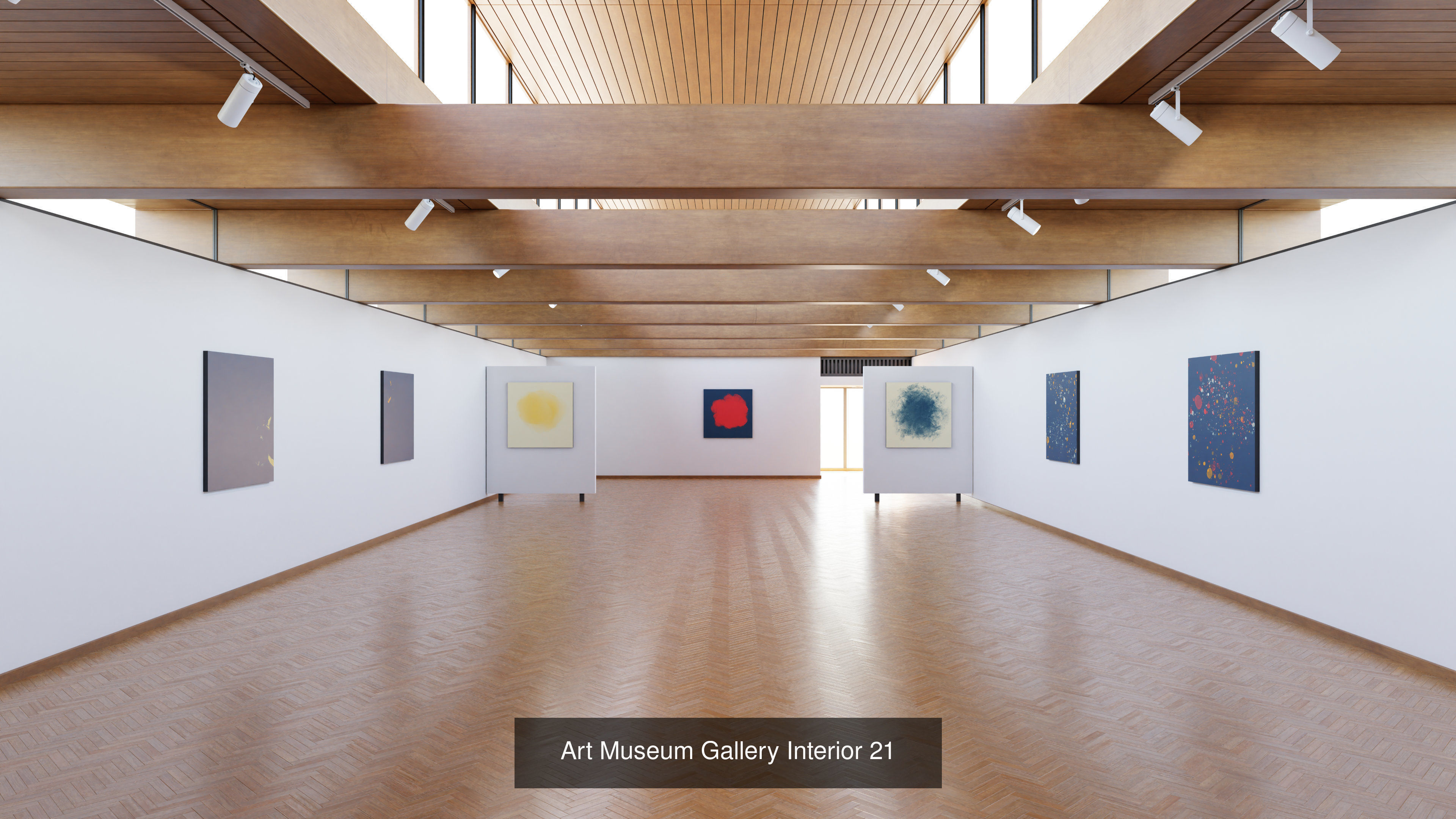 Art Museum Gallery Interiors - Pack 3 3D Model Collection_1
