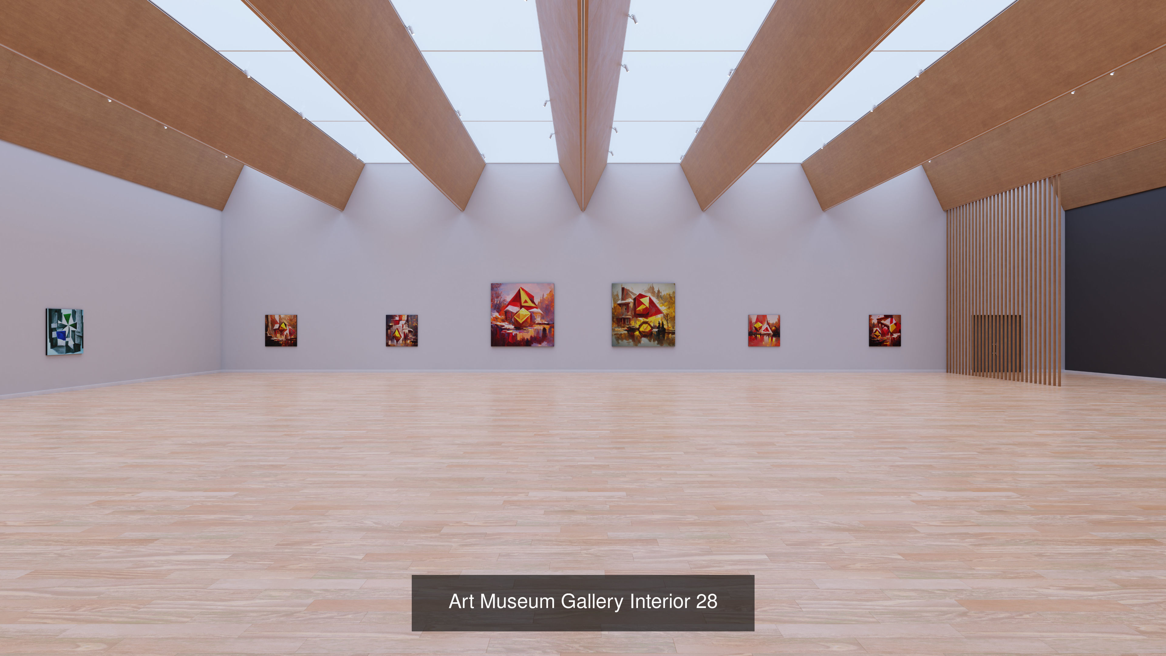 Art Museum Gallery Interiors - Pack 3 3D Model Collection_8