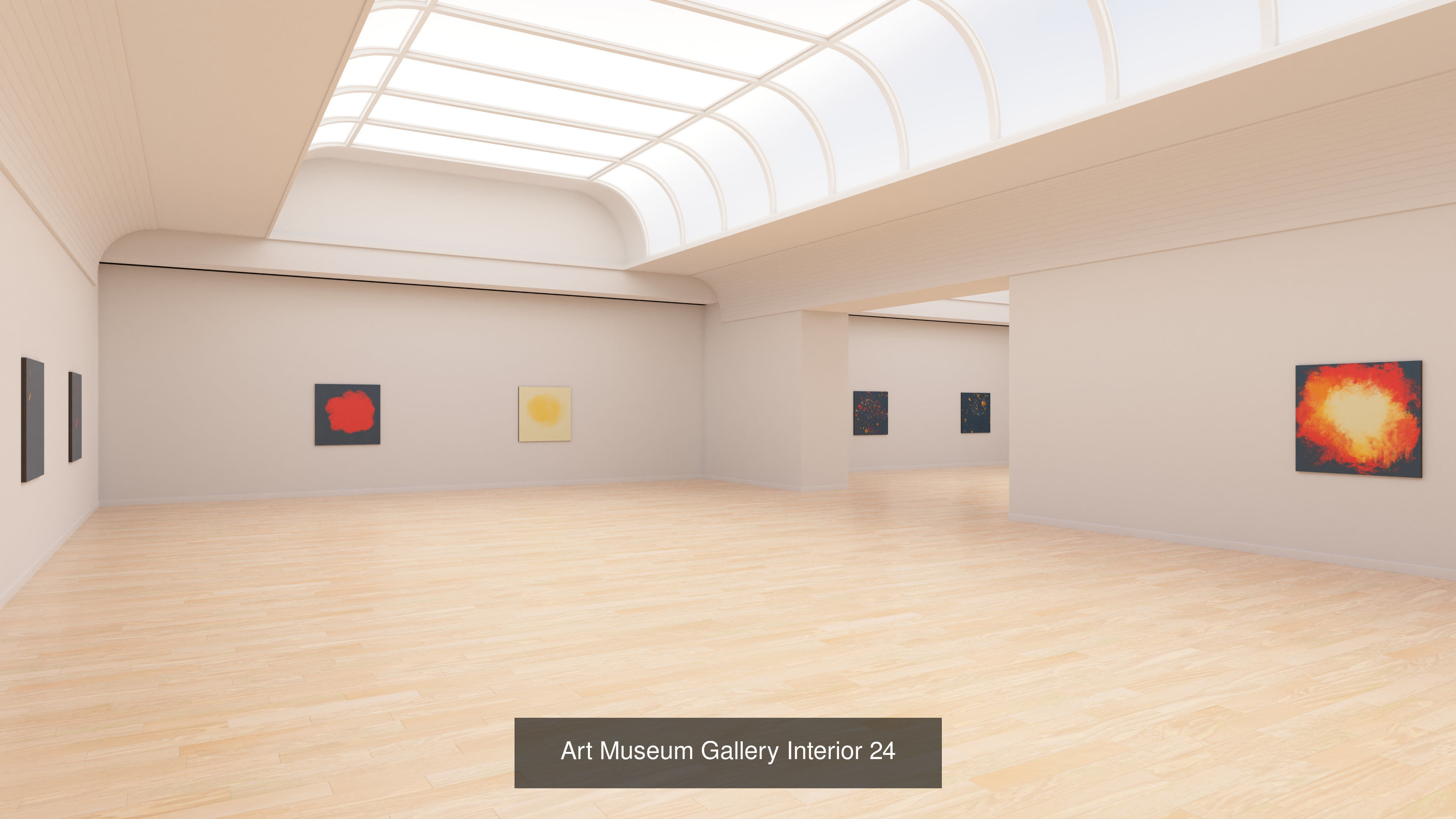 Art Museum Gallery Interiors - Pack 3 3D Model Collection_4