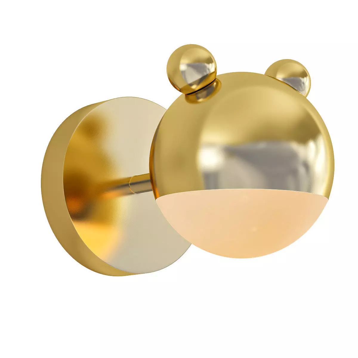 bearr gold bear wall sconce 3D model_0