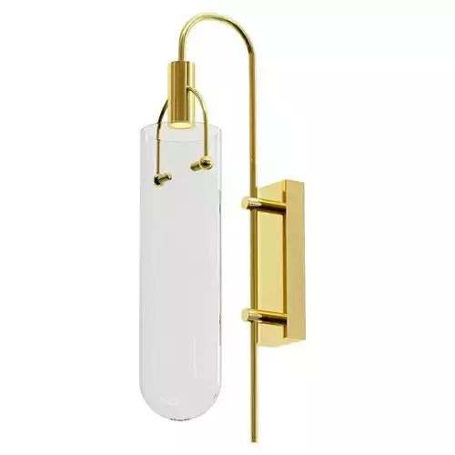 tread brass wall sconce with clear glass