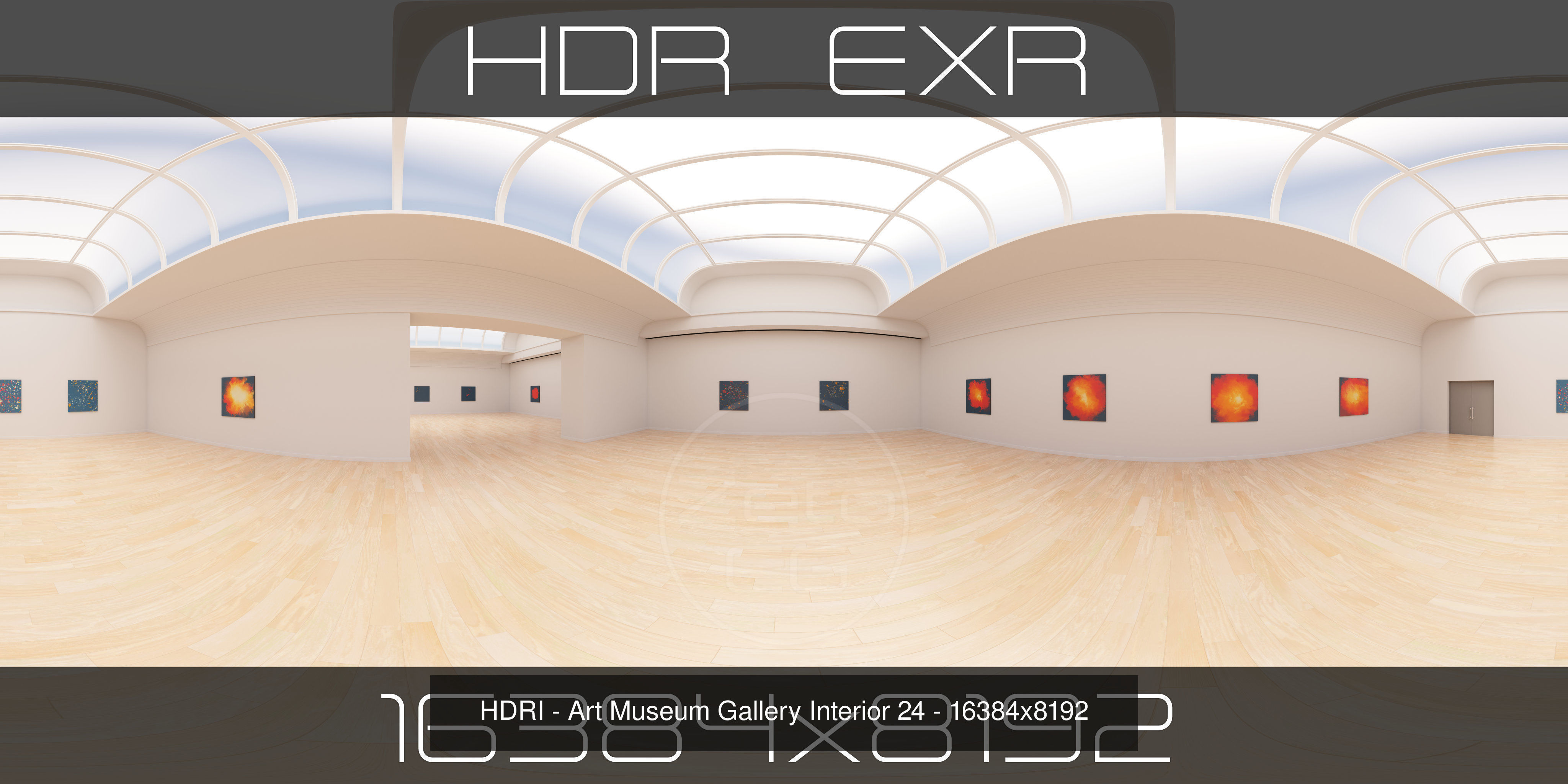 HDRI - Art Museum Gallery Interiors - Mega Pack Texture_21