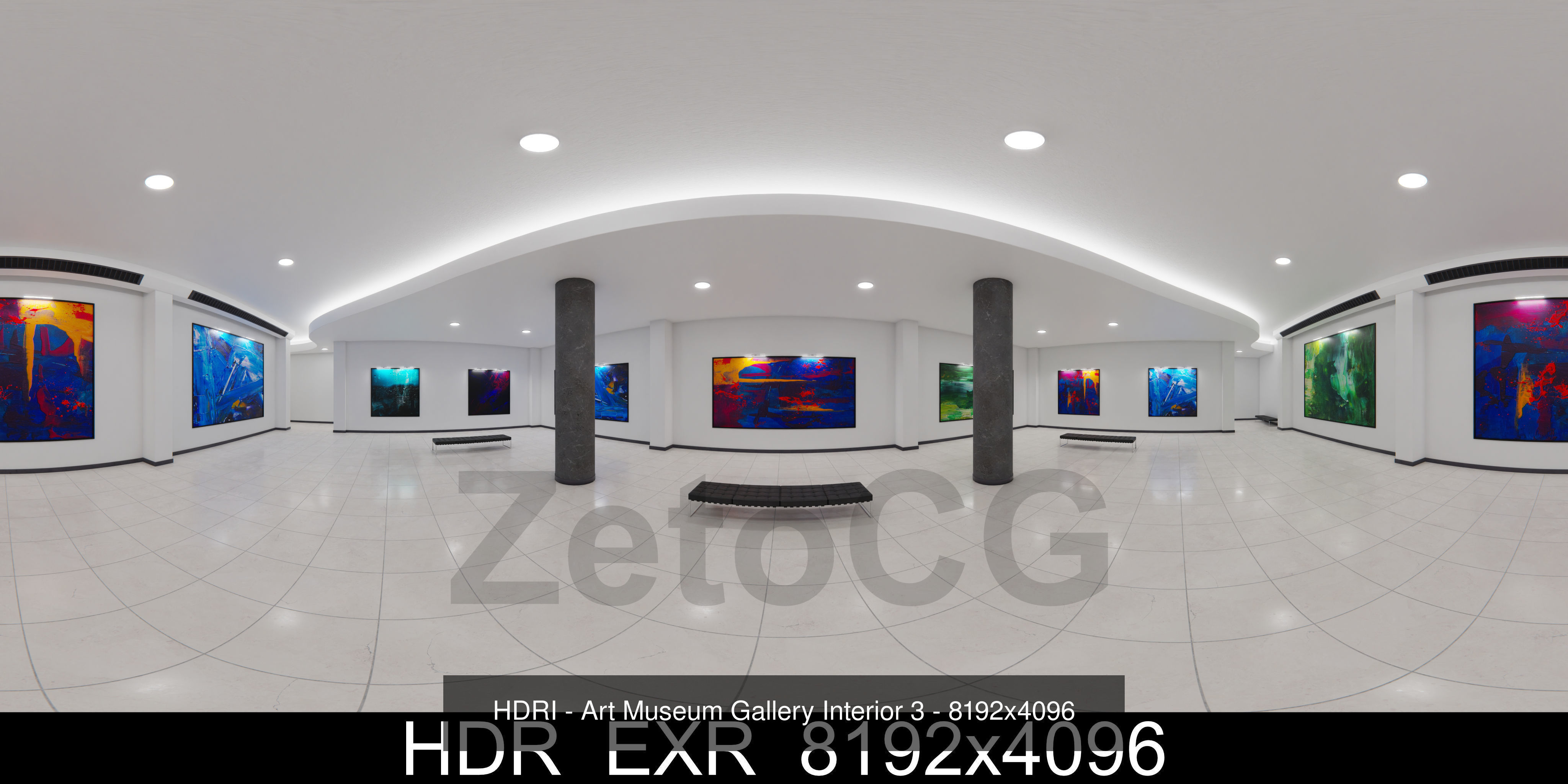 HDRI - Art Museum Gallery Interiors - Mega Pack Texture_6
