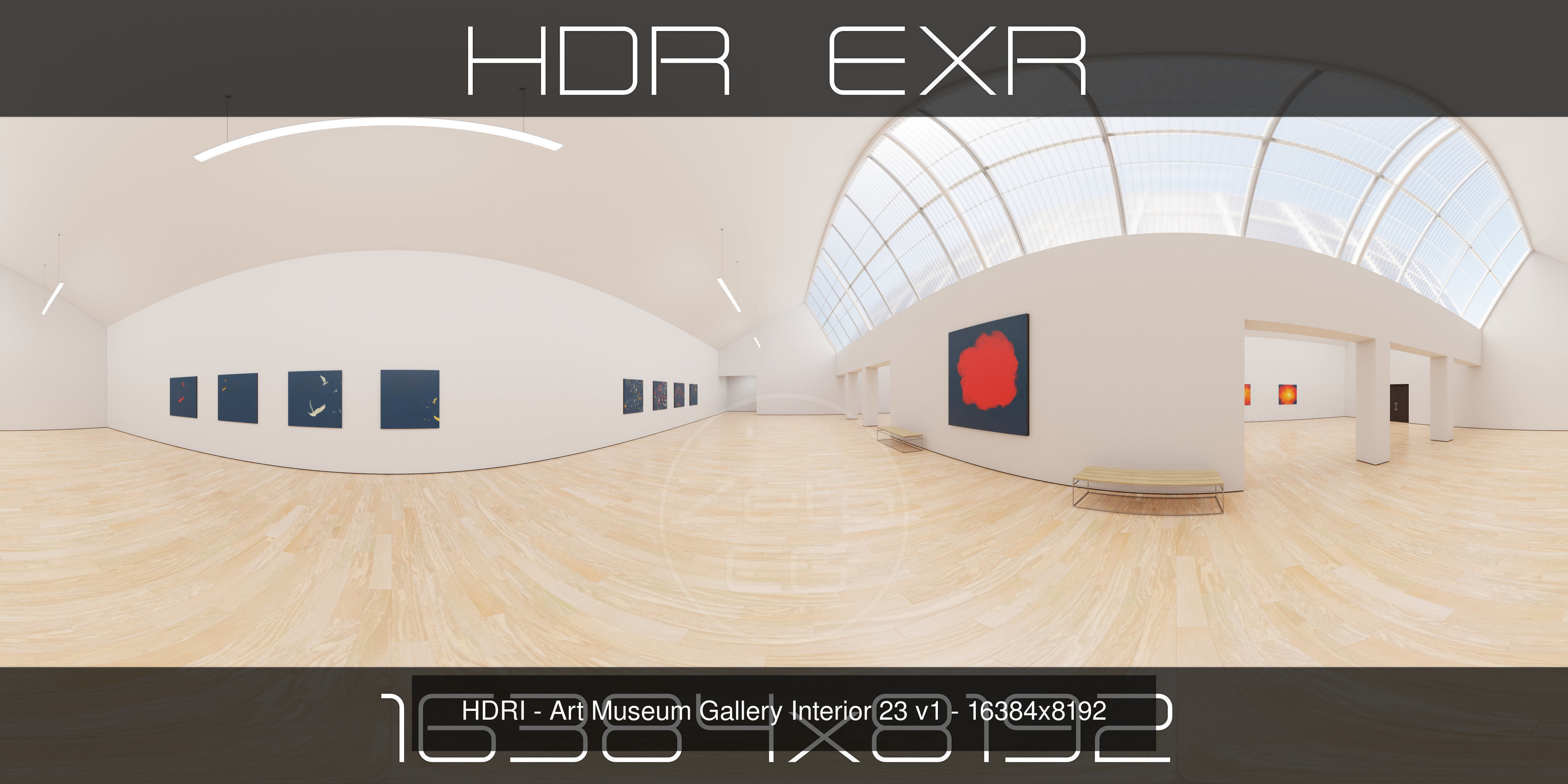 HDRI - Art Museum Gallery Interiors - Mega Pack Texture_19
