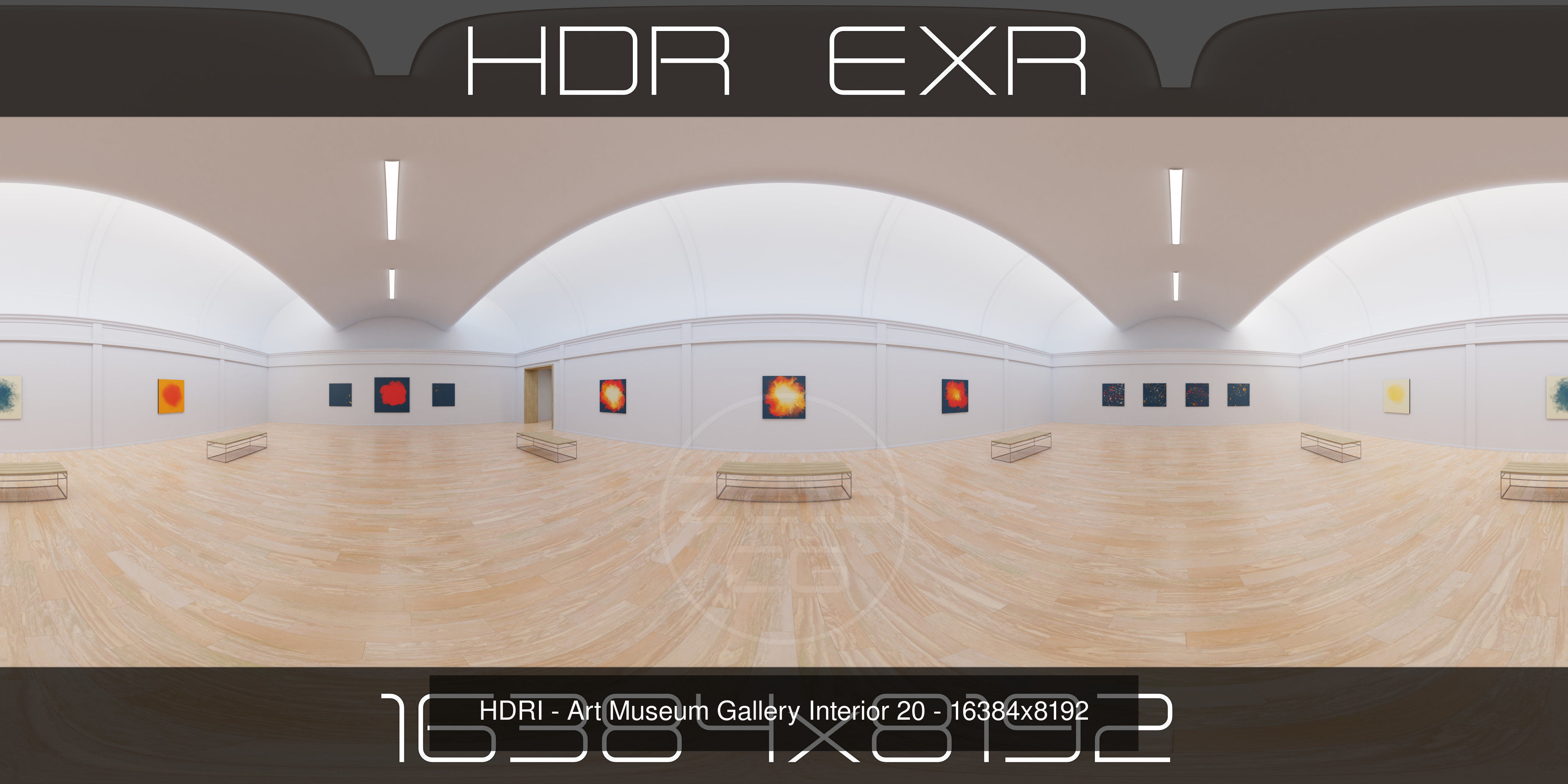 HDRI - Art Museum Gallery Interiors - Mega Pack Texture_16