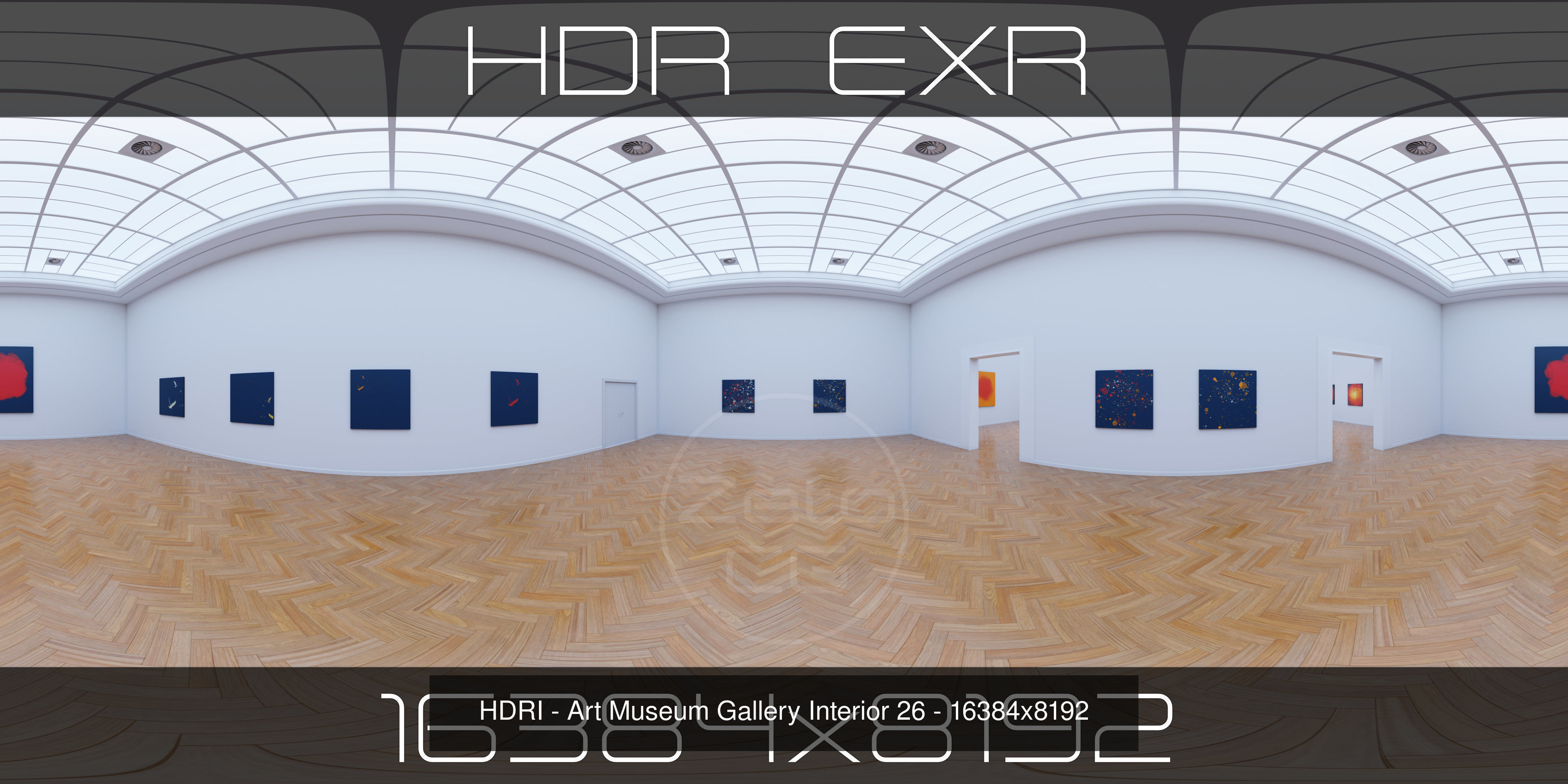 HDRI - Art Museum Gallery Interiors - Mega Pack Texture_23