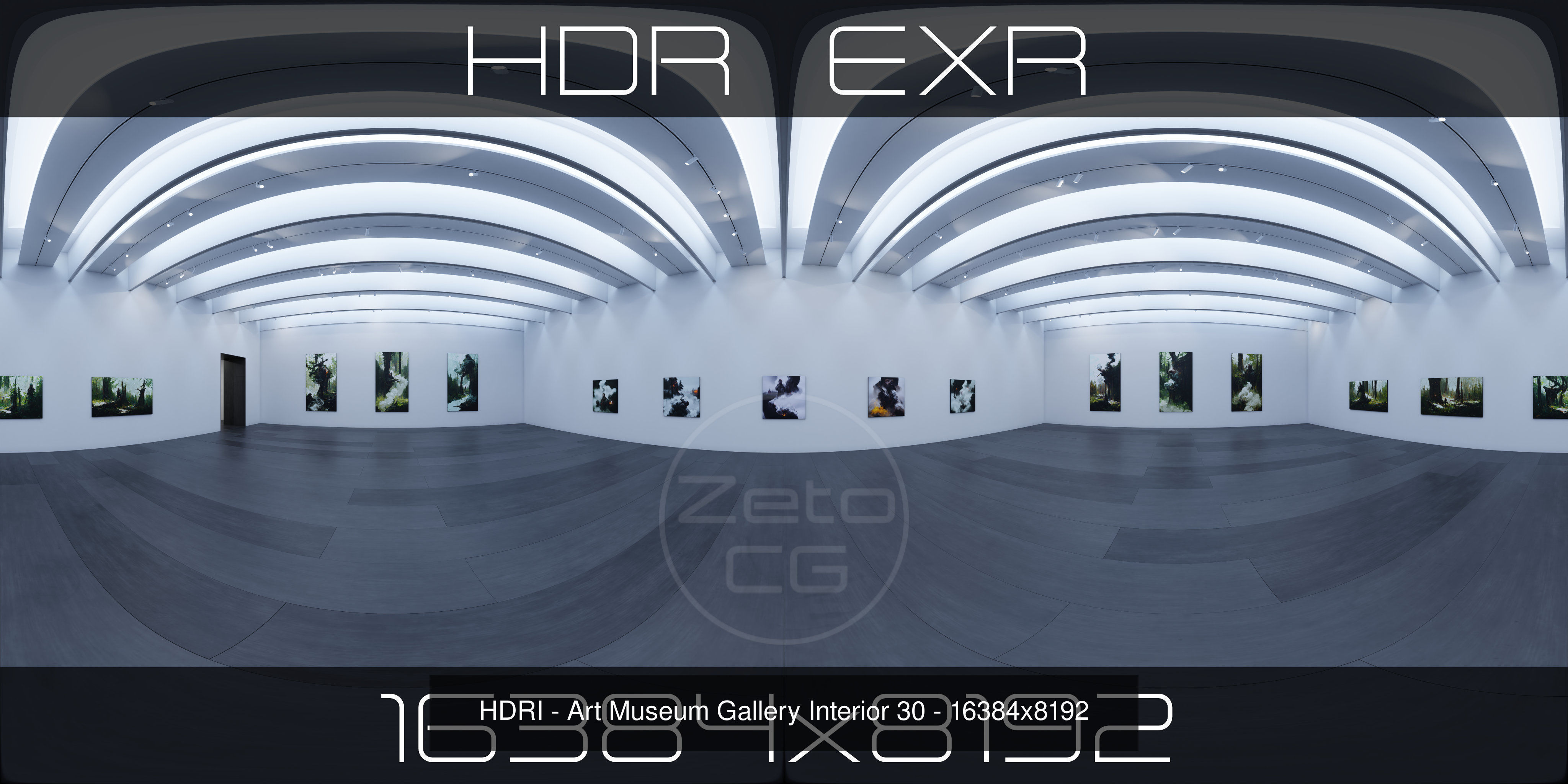 HDRI - Art Museum Gallery Interiors - Mega Pack Texture_29