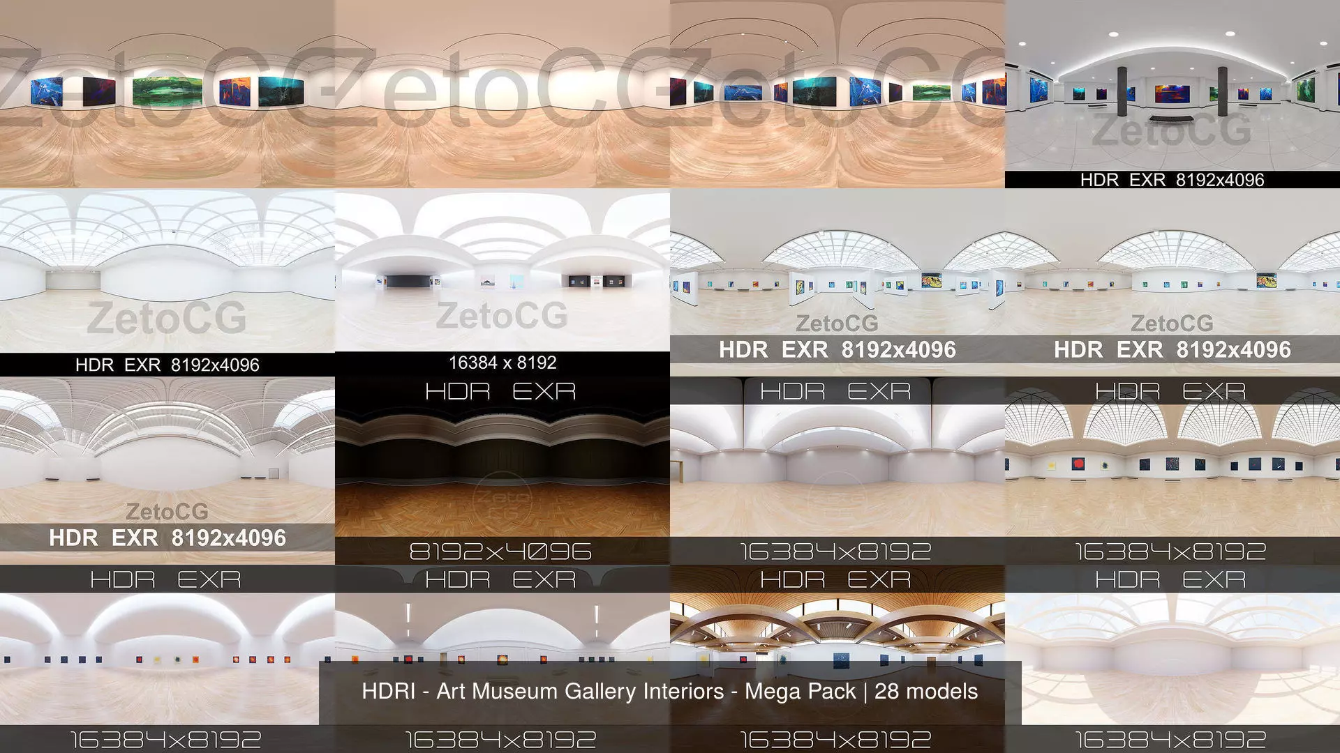 HDRI - Art Museum Gallery Interiors - Mega Pack Texture_0