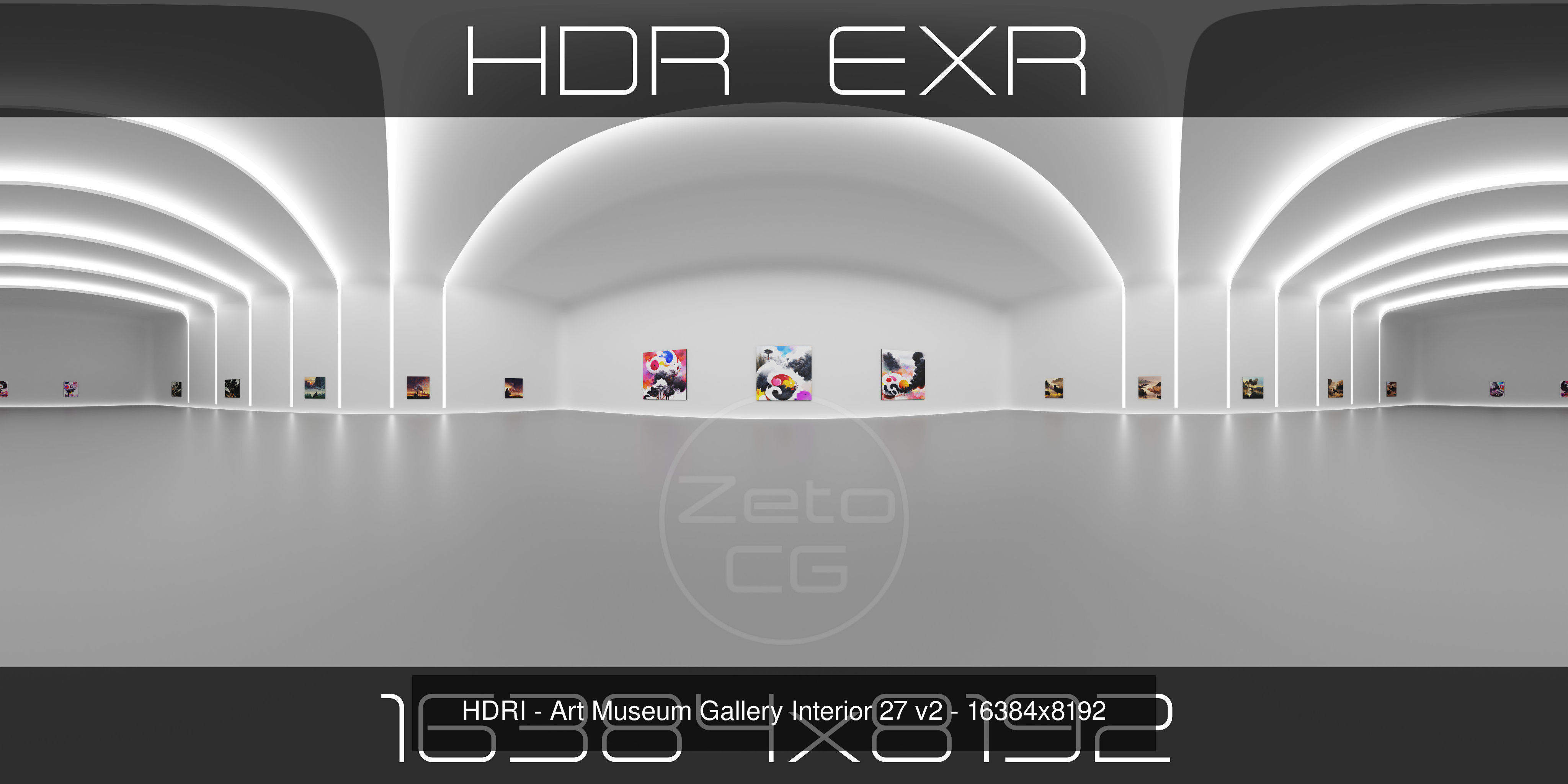 HDRI - Art Museum Gallery Interiors - Mega Pack Texture_25