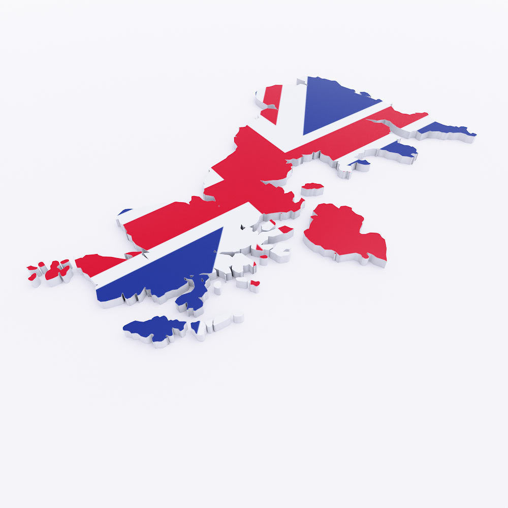United Kingdom map 3d model  3D model_2
