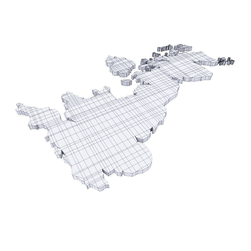 United Kingdom map 3d model  3D model_4