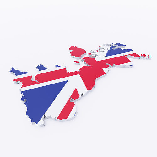 United Kingdom map 3d model  3D model