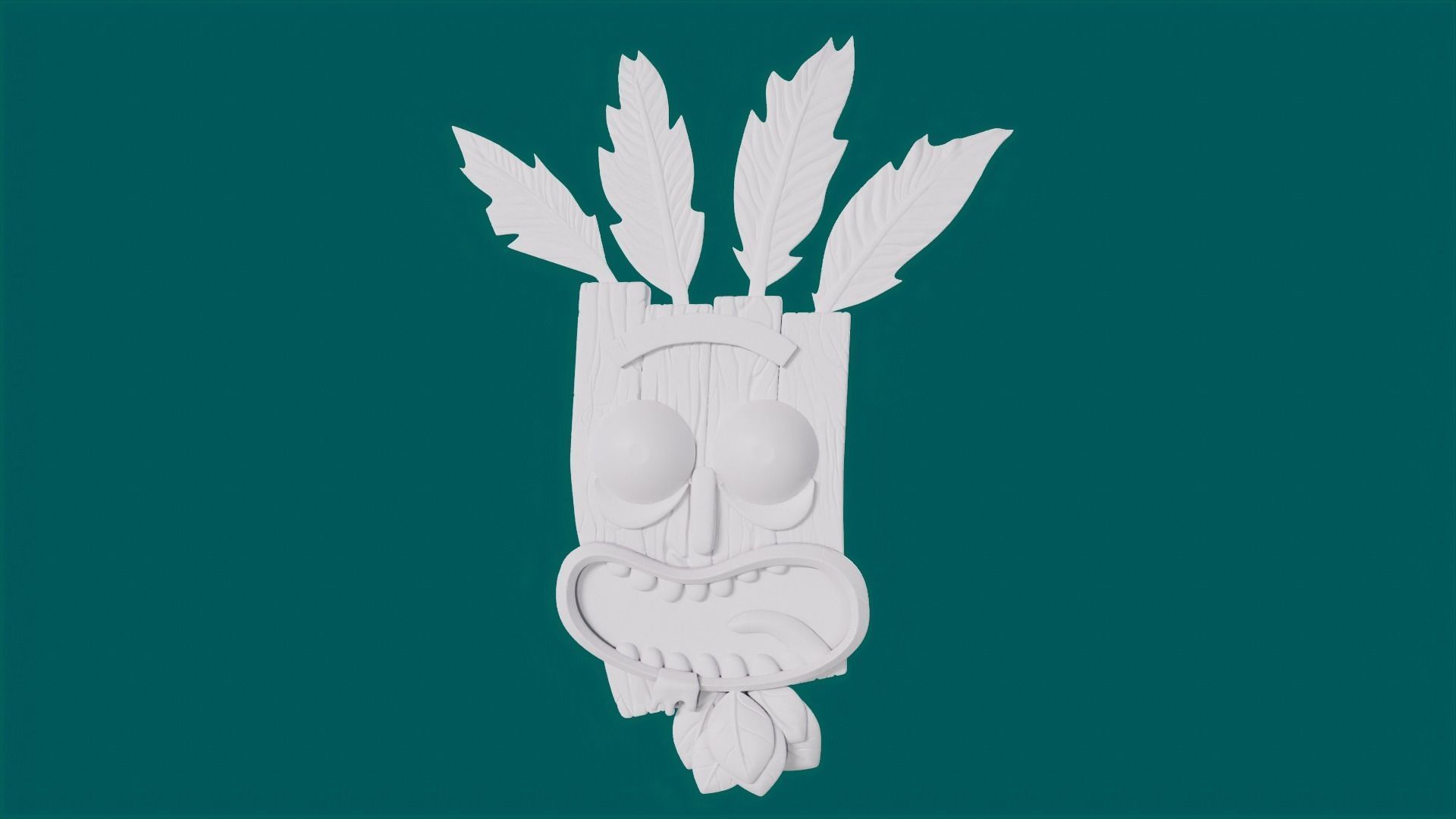 Printable Rick-Aku Aku 3D print model_2