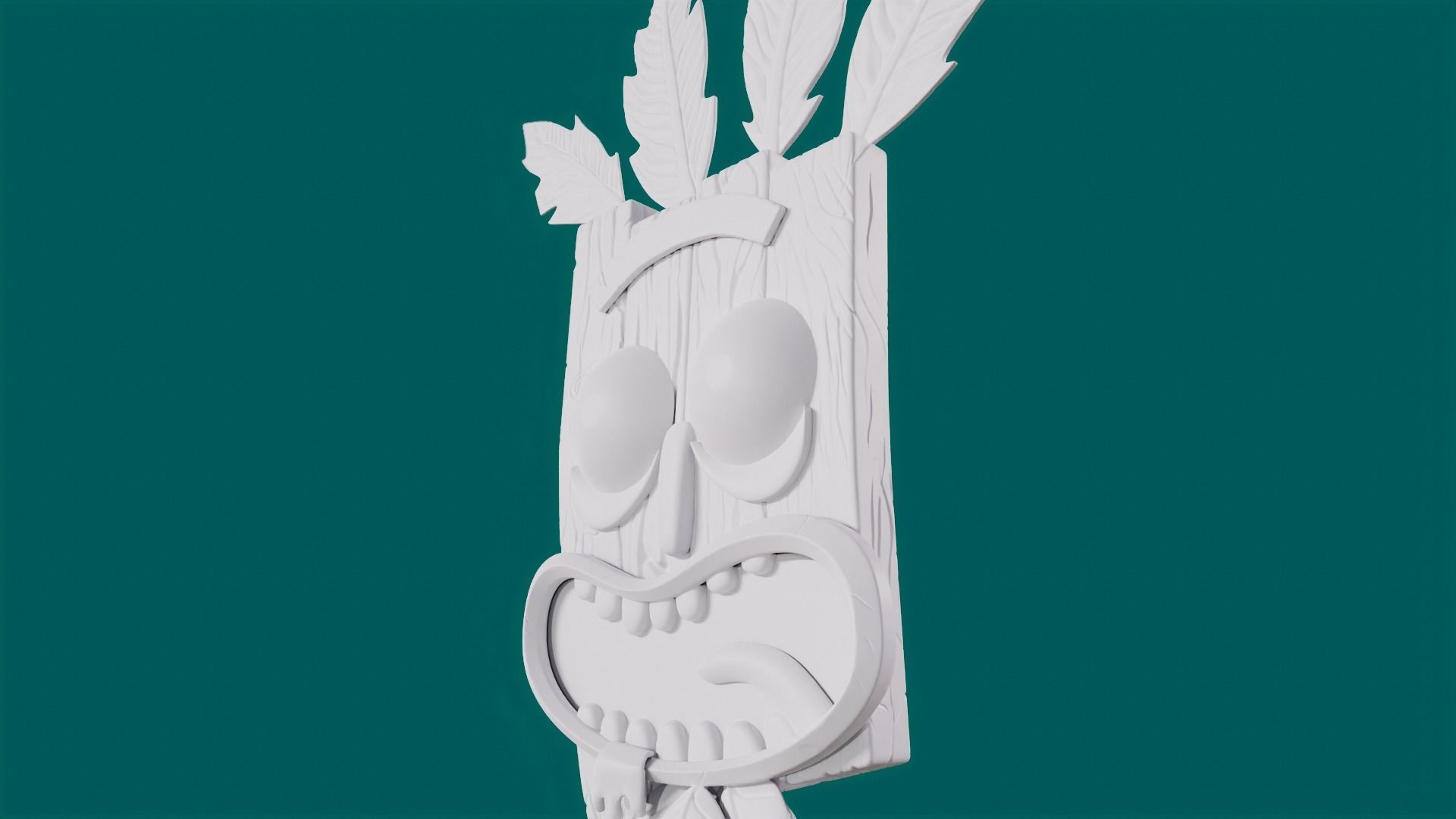 Printable Rick-Aku Aku 3D print model_4