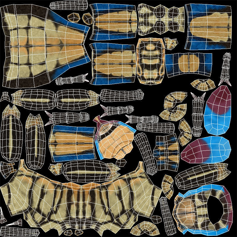 Trithemis Arteriosa Dragonfly - Female Low-poly 3D model_8