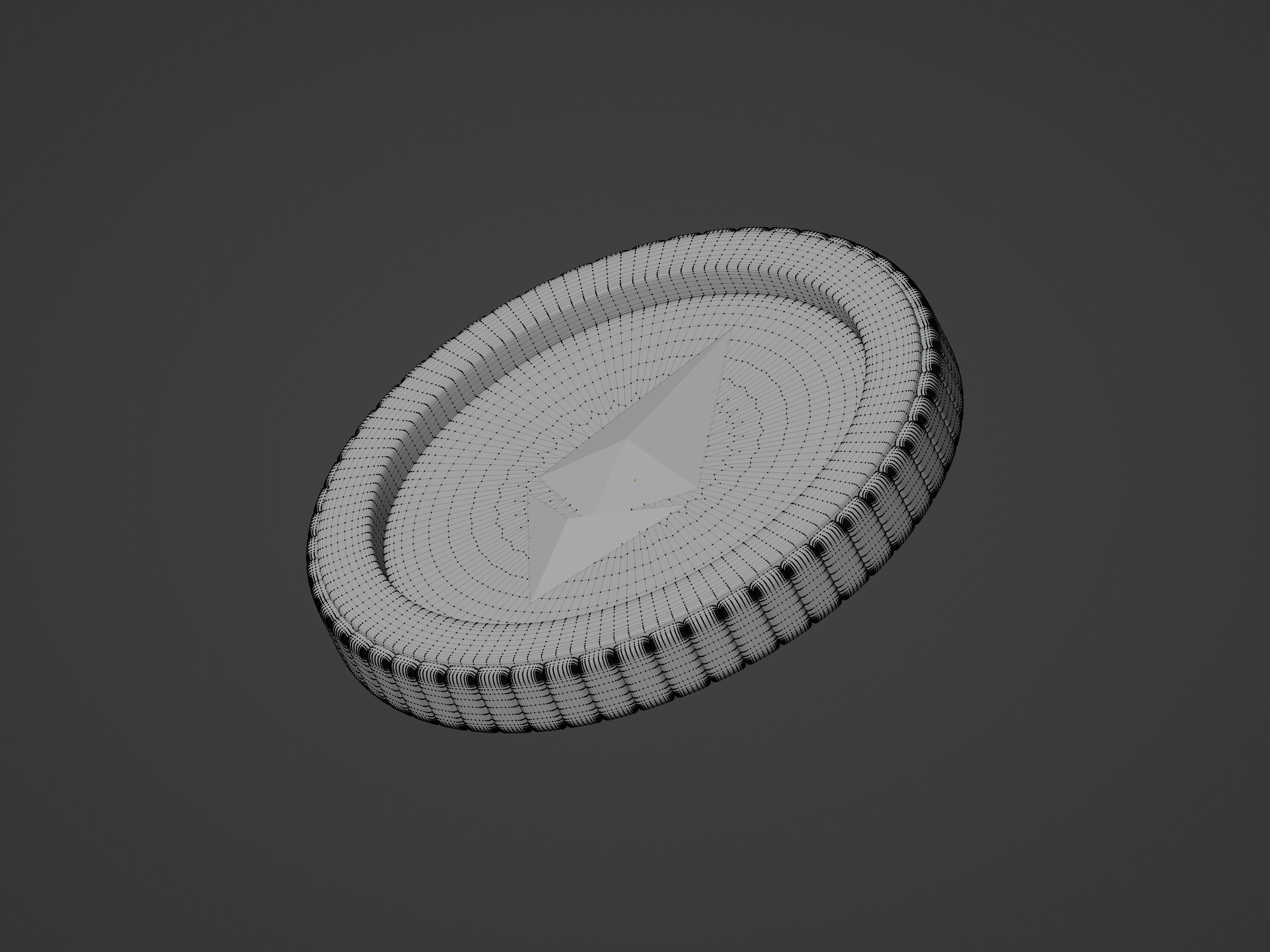Ethereum coin 3D model_2
