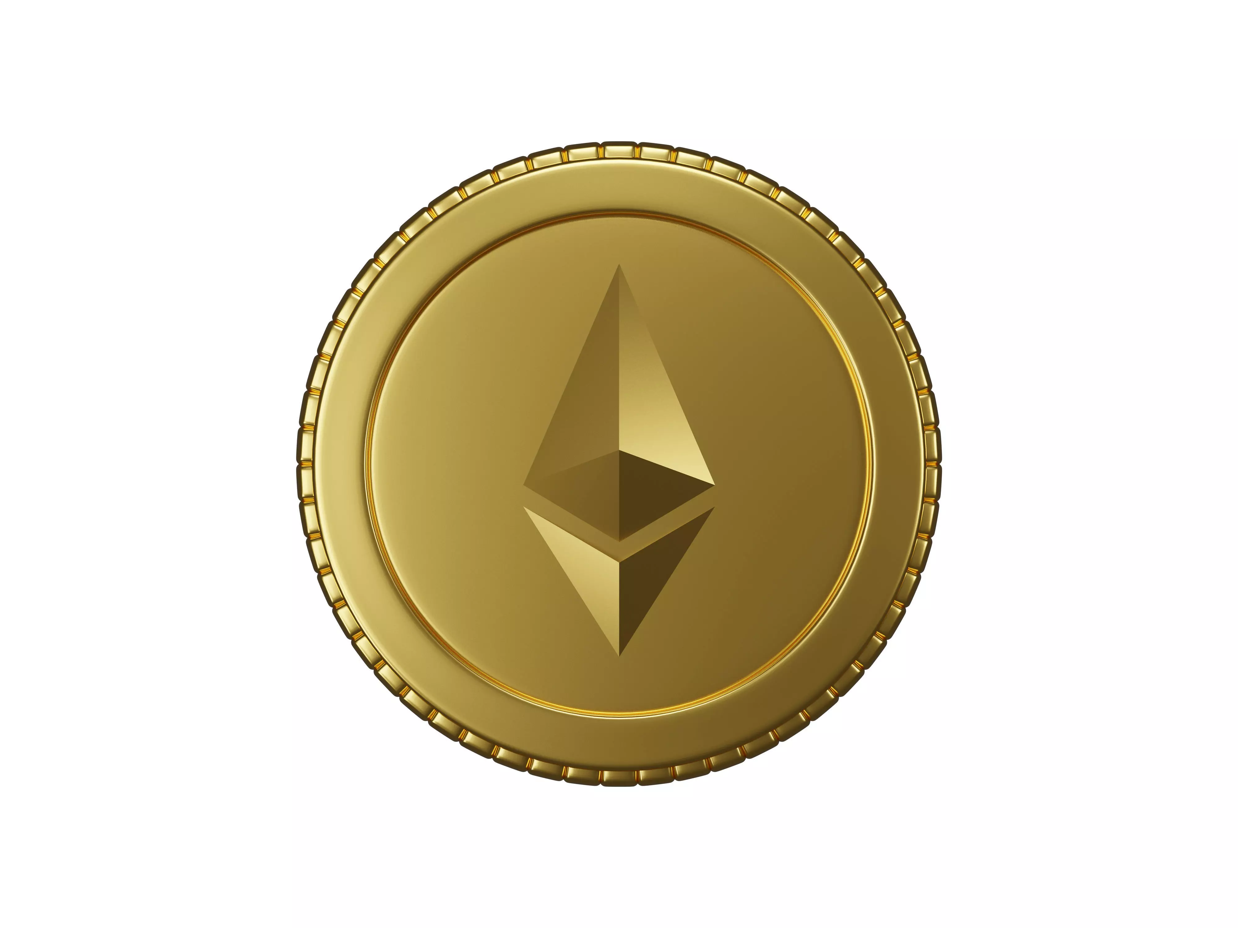 Ethereum coin 3D model_0