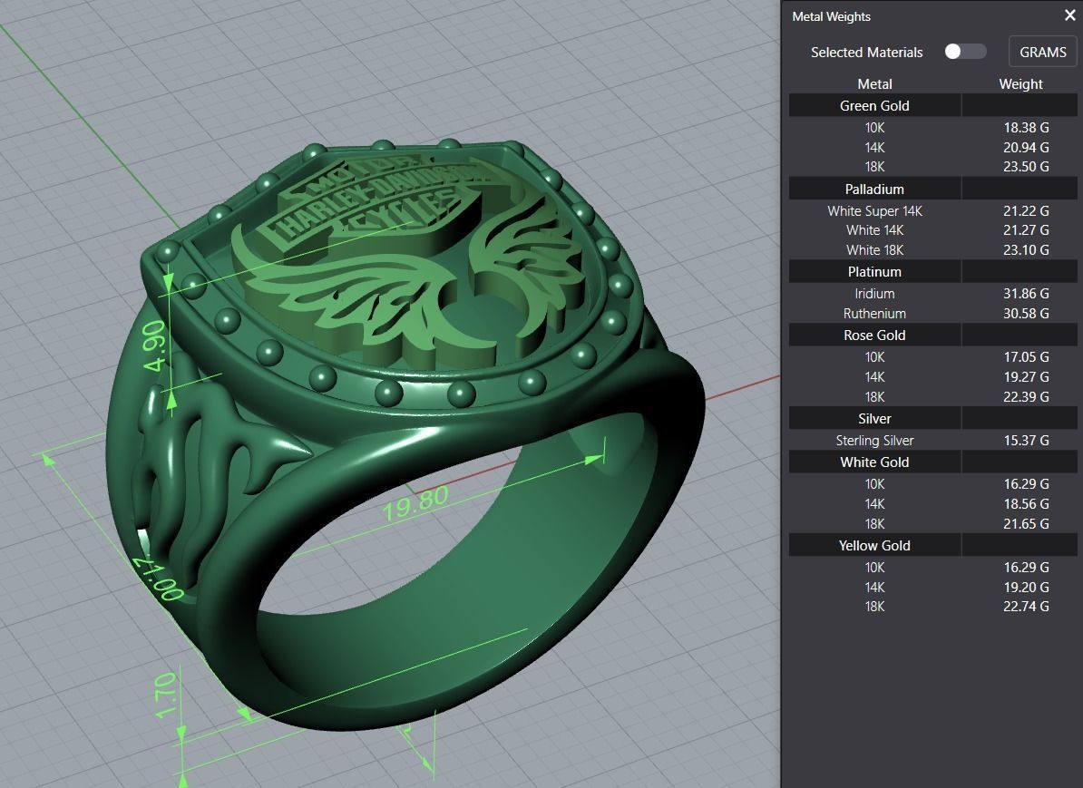 HD Ring MR 17 3D print model_10