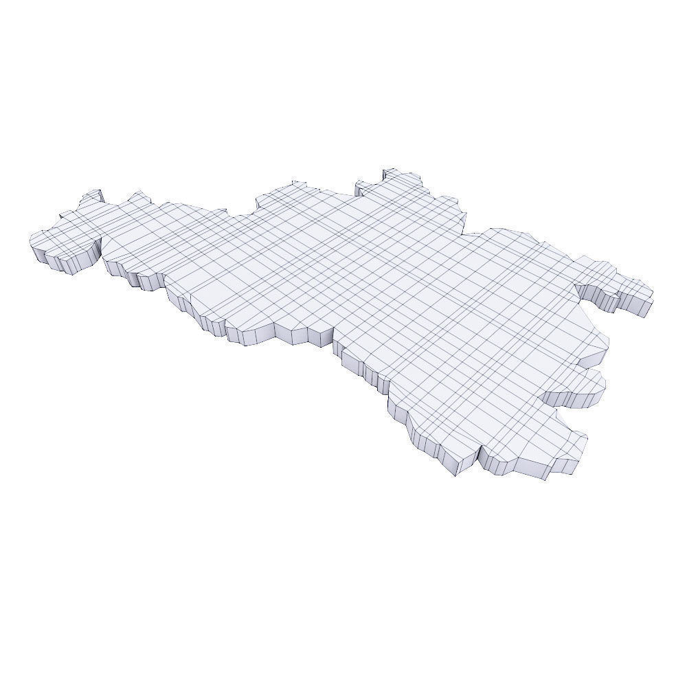 Slovenia map lowpoly 3d model  Low-poly 3D model_3