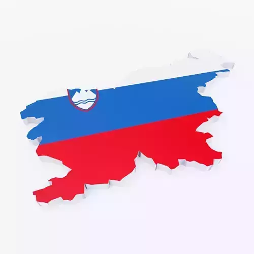 Slovenia map lowpoly 3d model 