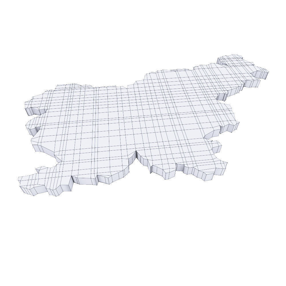 Slovenia map lowpoly 3d model  Low-poly 3D model_4