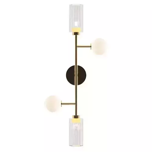 OTTON brass and glass wall sconce