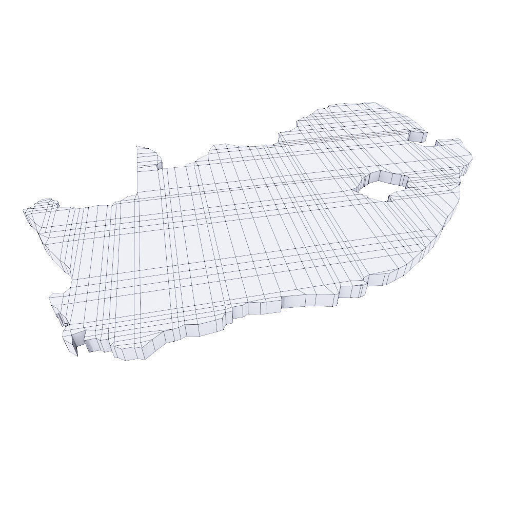 South Africa map lowpoly 3d model  Low-poly 3D model_3