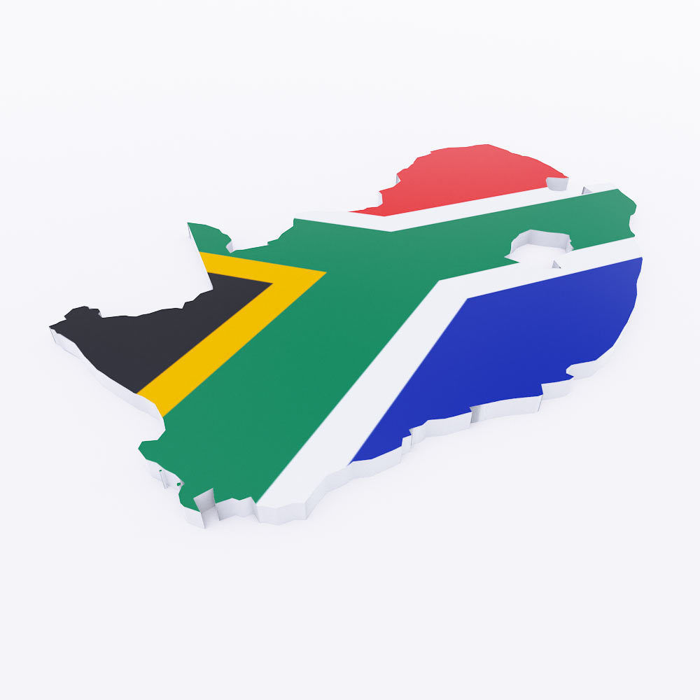 South Africa map lowpoly 3d model  Low-poly 3D model_2