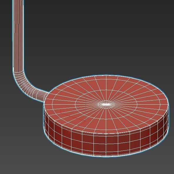 chivasso floor lamp with gold base and shade 3D model_5