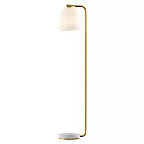 chivasso floor lamp with gold base and shade
