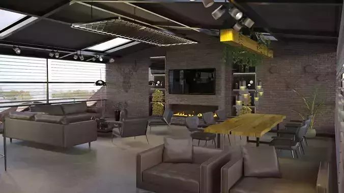 Roof Bar Design 3D model