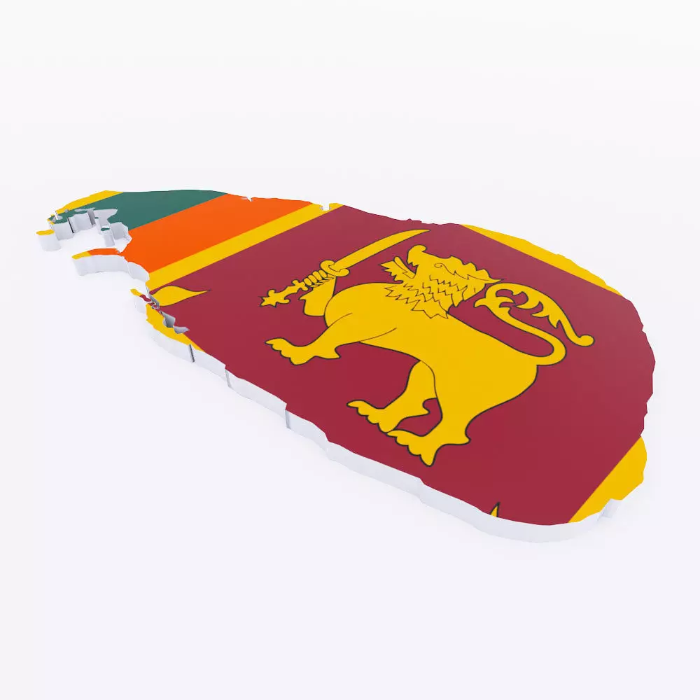 Srilanka map 3d model  Low-poly 3D model_0