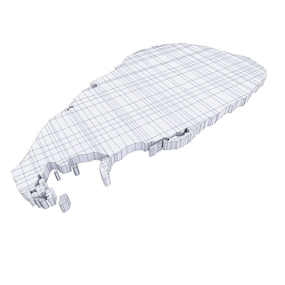 Srilanka map 3d model  Low-poly 3D model_4