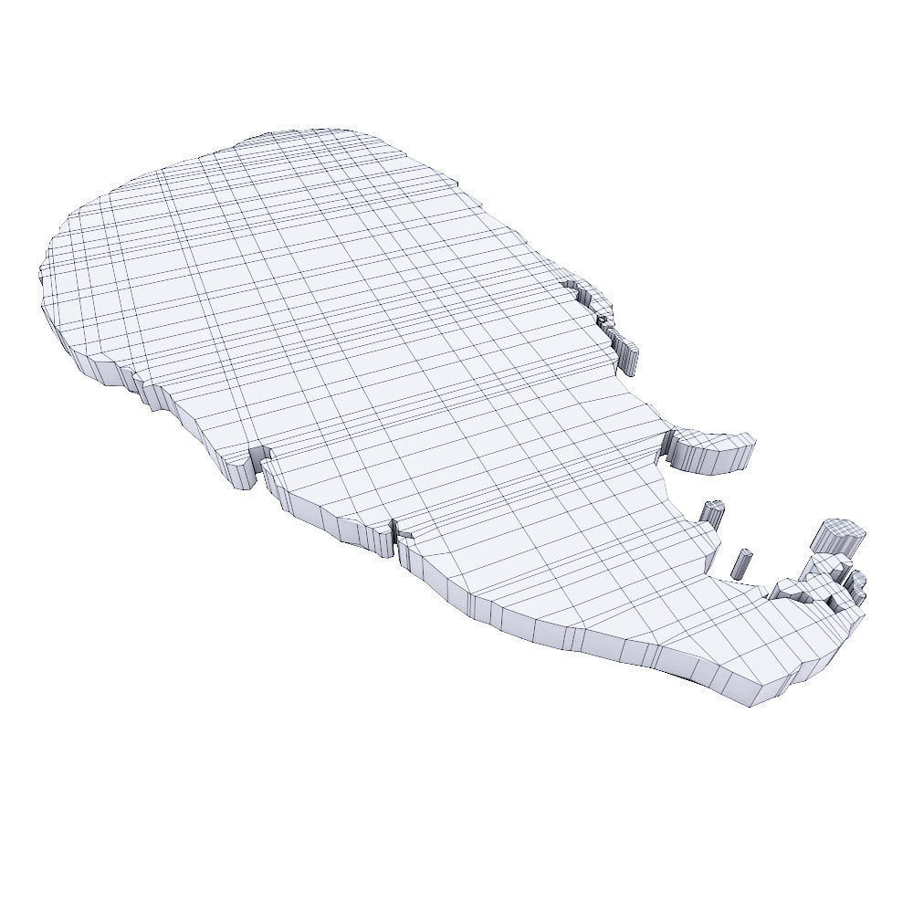 Srilanka map 3d model  Low-poly 3D model_3