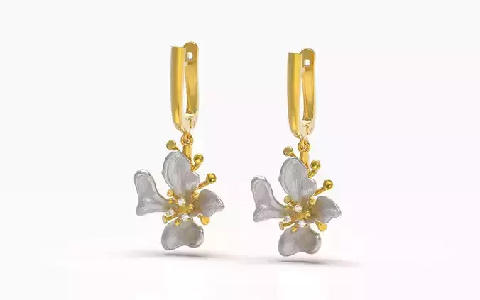 Flower earrings