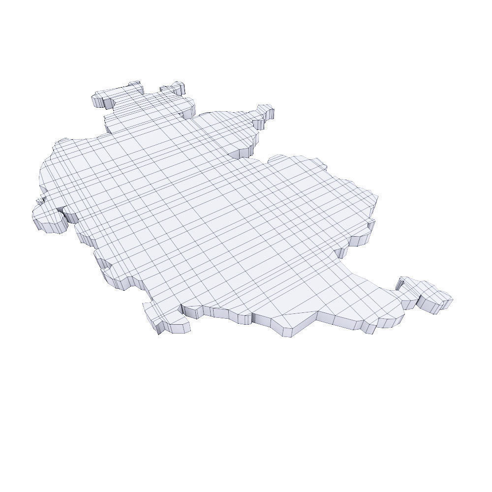 Switzerland map low poly 3d model  Low-poly 3D model_4