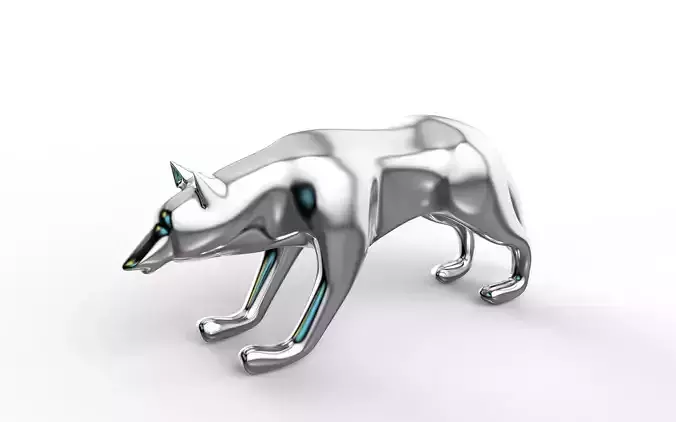 Fox Model silver wolf