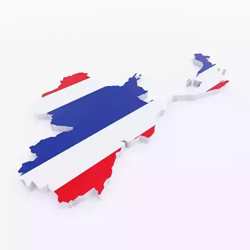 Thailand map lowpoly 3d model 