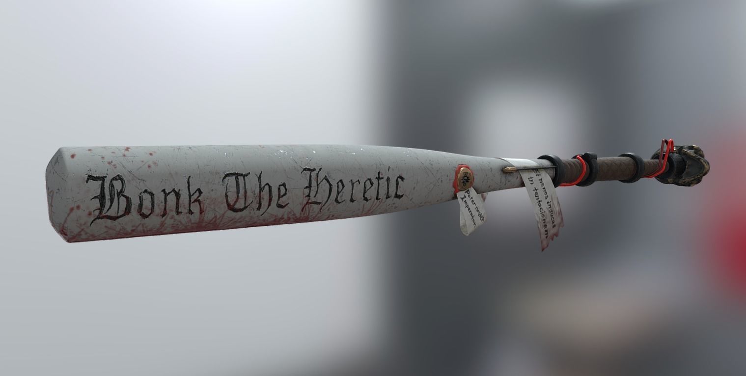 Horny bat Beretic skull 3D model_4