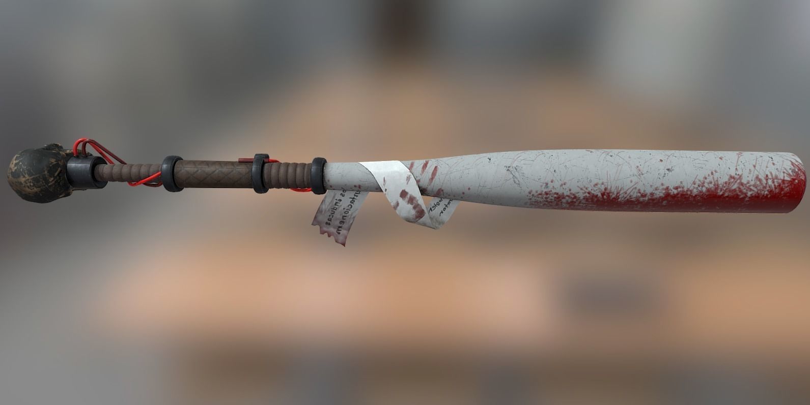 Horny bat Beretic skull 3D model_5