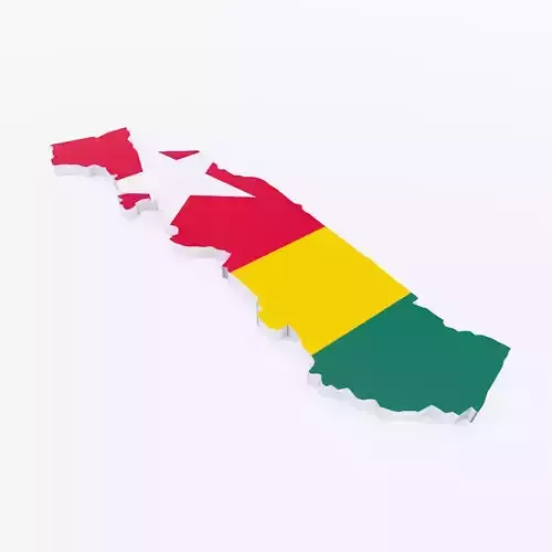 Togo map 3d model 