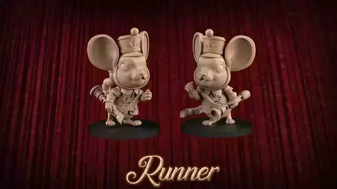 Runner two mouse figurines 3D print model
