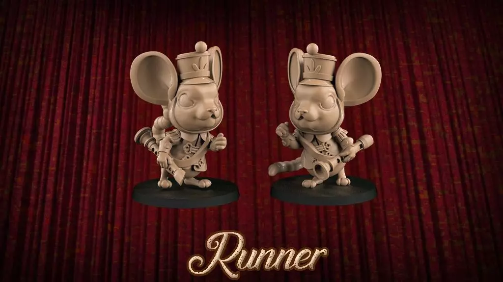 Runner two mouse figurines 3D print model_0