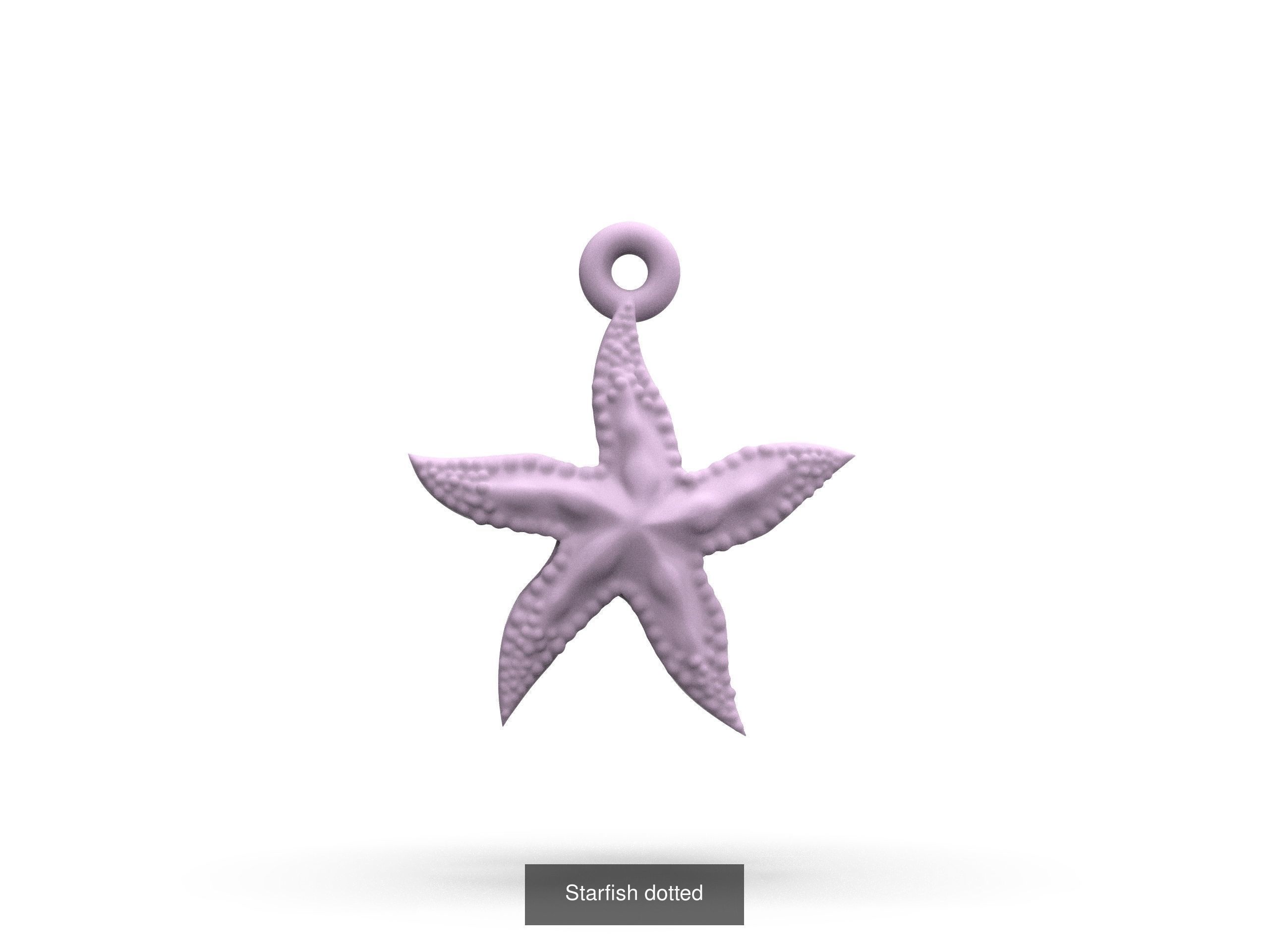 Sea Set gold seahorse 3D Model Collection_5