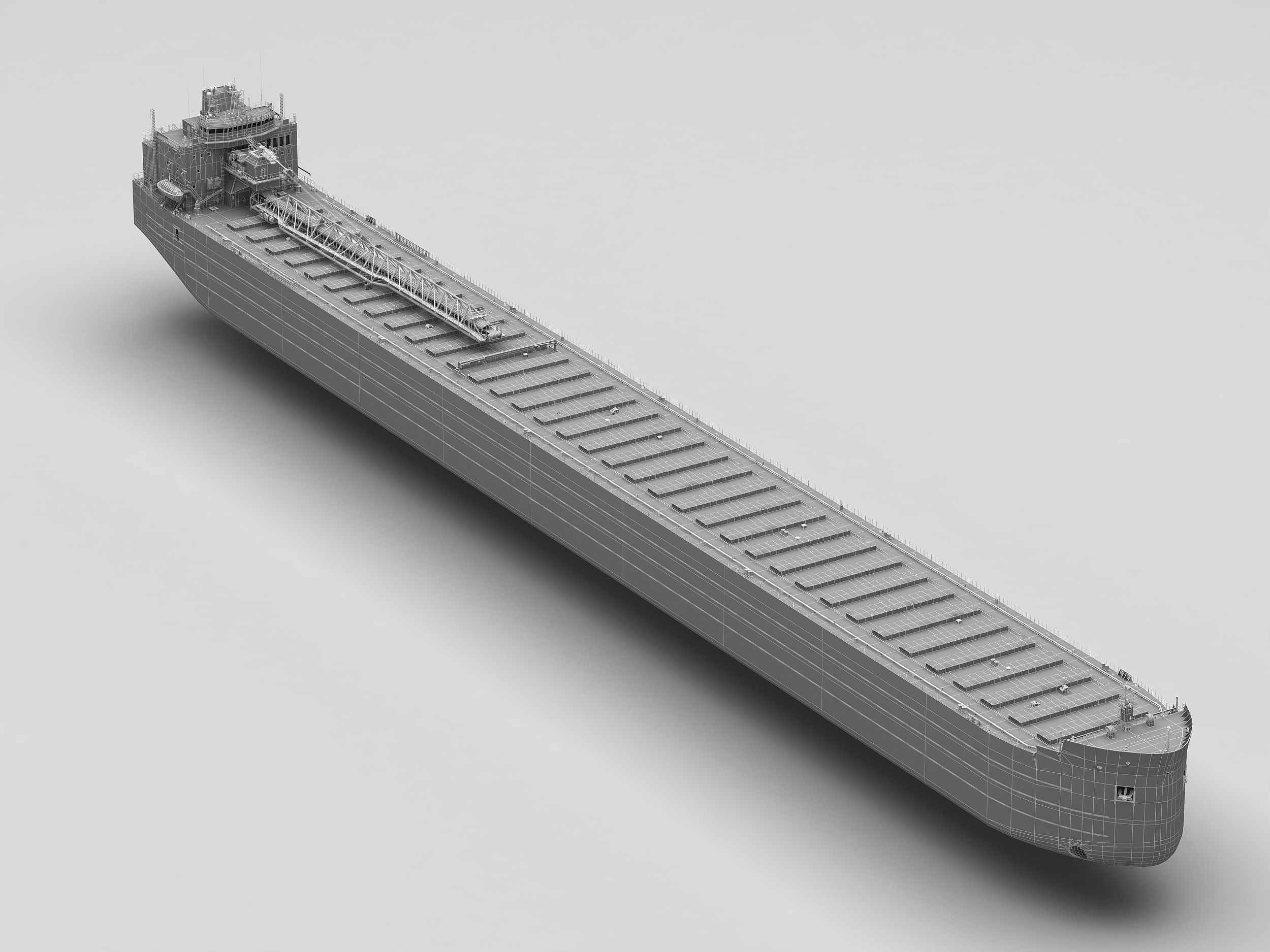 Great Lakes-based bulk carrier freighter 3D model_18