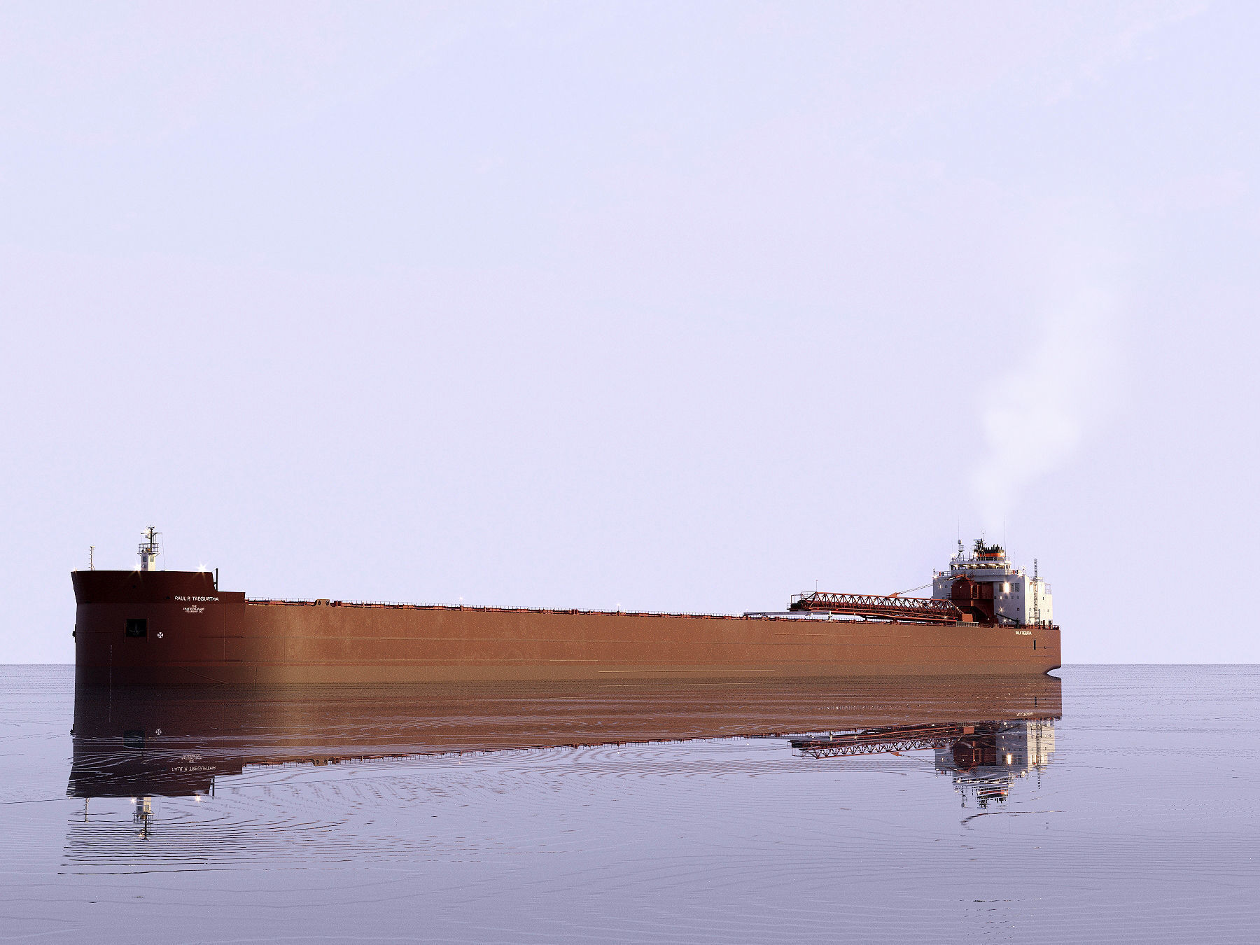 Great Lakes-based bulk carrier freighter 3D model_42