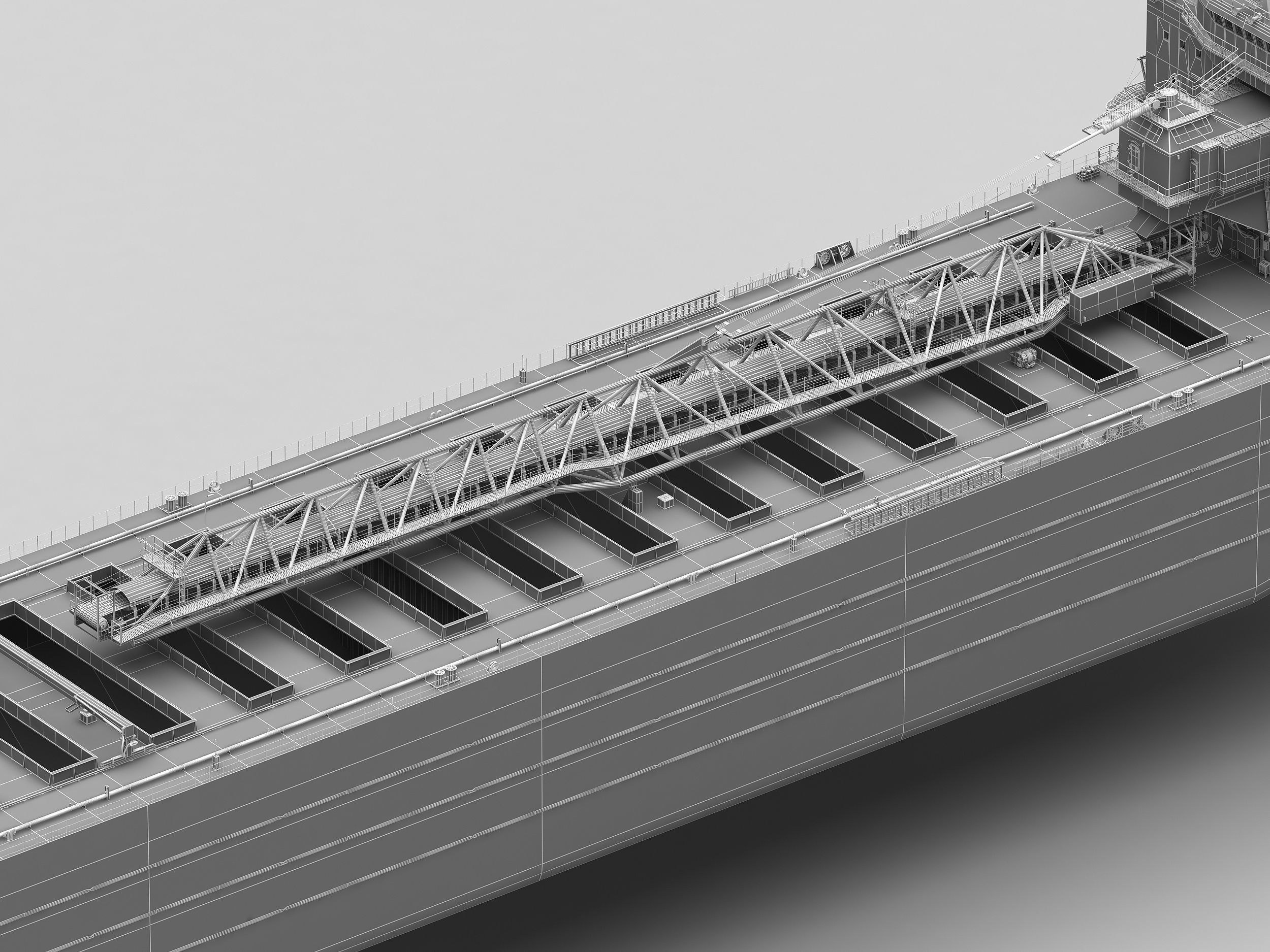 Great Lakes-based bulk carrier freighter 3D model_31