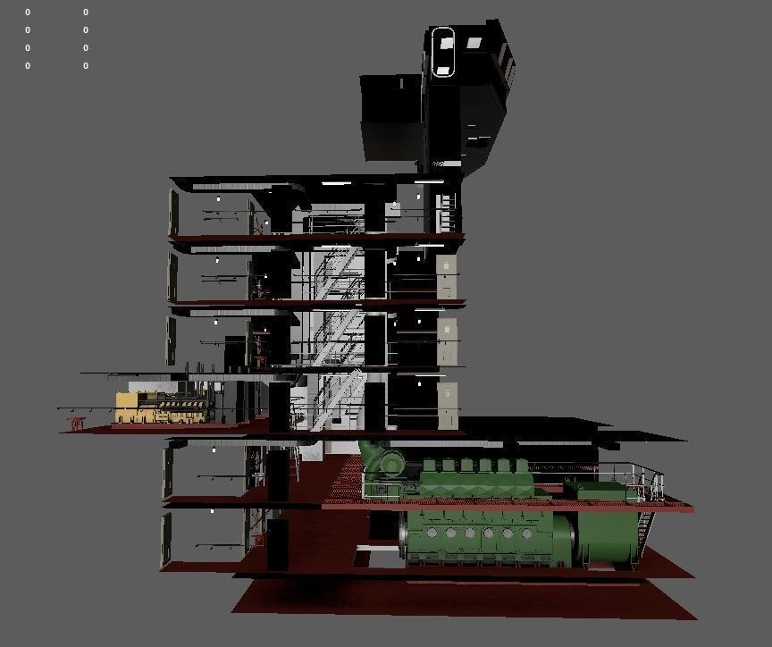 Great Lakes-based bulk carrier freighter 3D model_5