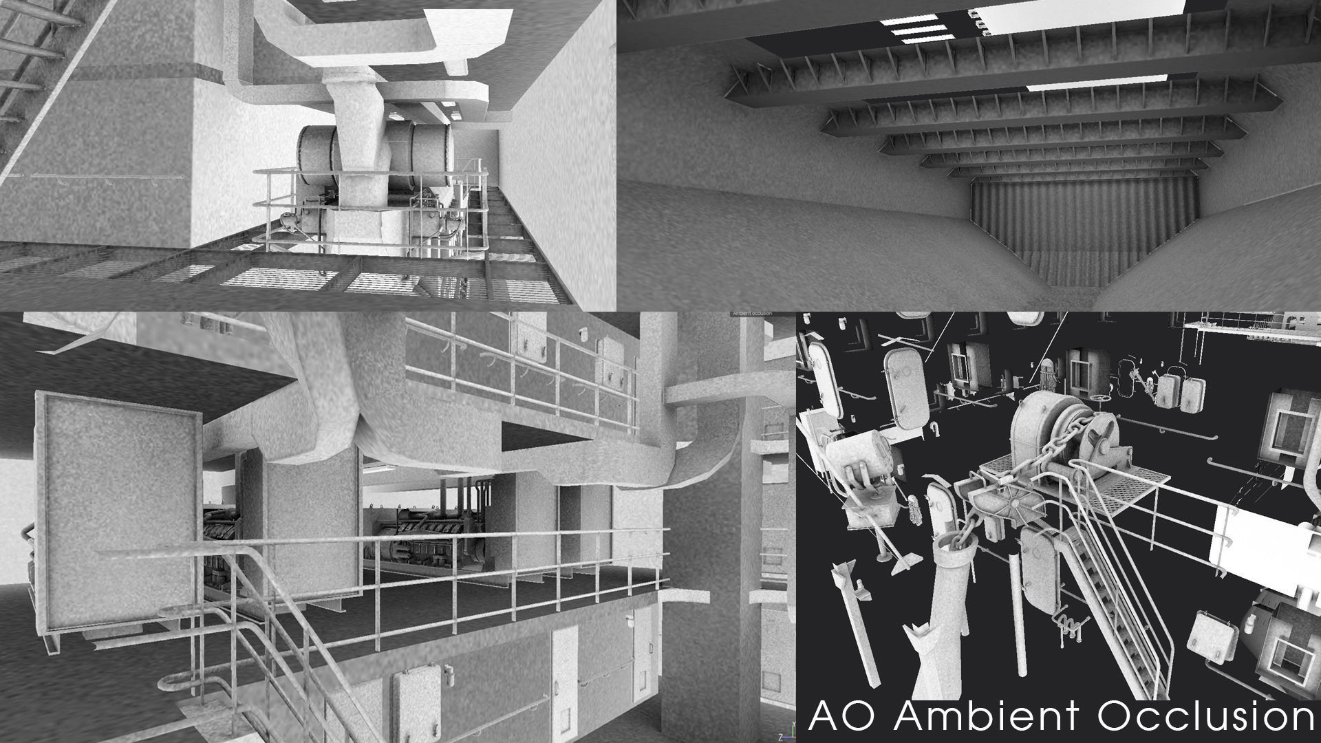 Great Lakes-based bulk carrier freighter 3D model_9