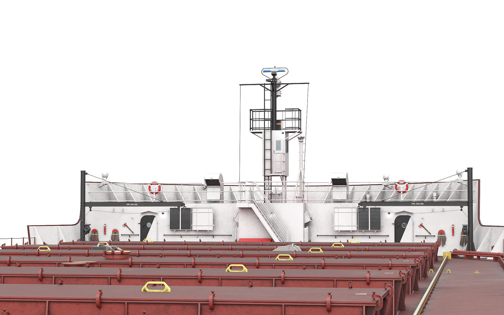 Great Lakes-based bulk carrier freighter 3D model_22
